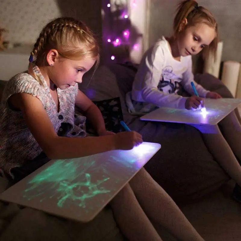 JSK-FA3 لوح رسم مضيء led لوحة رسم ممتعة يتوهج في الظلام طلاء بأشعة فوق بنفسجية للأطفال