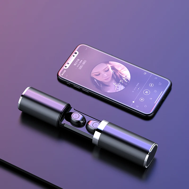 Wireless bluetooth v5.0 Earbuds Pull-out Waterproof Charging Compartment headphone for IOS & Android Phone - ANKUX.COM