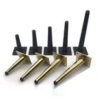 furniture fitting 100mm black brass tapered metal sofa leg for sofa bed cabinet chair