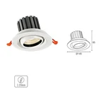 Modern adjustable Energy saving Rotating indoor ceiling COB spot light embedded lamp