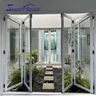 CSA NFRC AS2047 standard affordable double glazed 3 panel patio bifold glass exterior aluminum doors