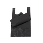 Free sample hdpe custom printed logo black t shirt plastic bag