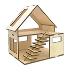 Hot Sale Wooden Craft Product House Kit, Different Designs DIY House Kit