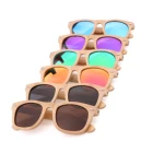 Designer Rivet Decoration Multi Colors Bamboo Wooden Glasses Wood Sunglasses