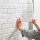 Best Price 3d Self-adhesive Wallpaper Solid Color Brick Pattern Home Decoration Wall Stickers