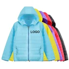 Winter New Fashion Men Women Coat Customize Full-Zip Pure Color Padded Down Jacket