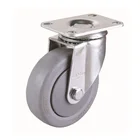 Solid Castors Industrial Castor Solid High Wear Resistant Durable Medium Duty PU Rubber Industrial Castors