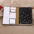 Office Accessories Sticky Note Memo Pad School Supply bookmark tab Pink black
