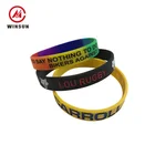 High Quality Sport Rubber Debossed Ink Filled Segment Silicone Wristband Bracelet