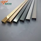 Satin Yellow Blue Decorative 304 Stainless Steel Profile U Channel