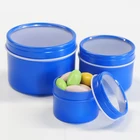 Tin Can 2/4/6 Oz Tall Window Round 2 Pieces Tin Can For Candy