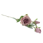 New trend product fabric material single flower for wedding decoration Kenya rose flower stem