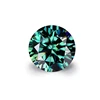 top clarity round shape moissanite loose gemstone green color synthetic moissanite