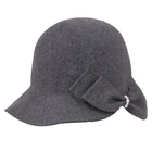 custom design cheap winter elegant white with logo ladies mini bowler plain wedding church fedora hats female