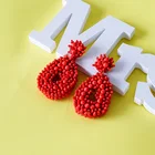 Fashion Bohemia Handmade Beads Stud Earring for Women Accessories Wholesale