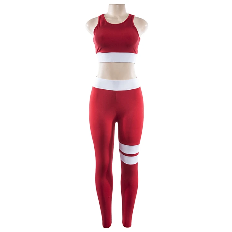 Factory Wholesale Price 2019 Hot Plus Size Seamless Yoga Vest and Pants Sets