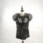 2019 luxury Winter Short Natural Women Knitted Mink Fur Coat