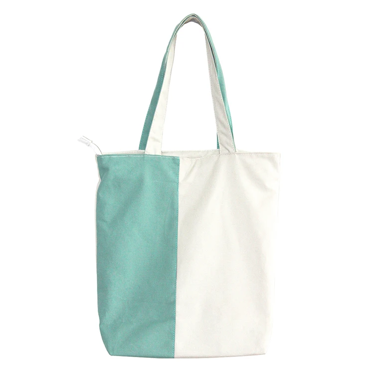 logo design recycled cotton canvas grocery tote shopping bag