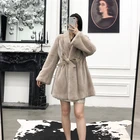 2019 Wholesale Fashion Good Quality Long Mink Girls Fur Coat Jacket