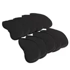 Golf Club Pack Of 10Pcs Golf Head Cover Club Iron Putter Head Protector Set Neoprene Black