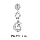 925 sterling silver pendant and charms gold or rhodium plated women jewellery micro paved CZ for party or anniversary