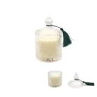 Aroma luxury organic soy wax candles in glass jar with lid customized fragrance candle jars
