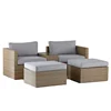 Modern design 5-piece sofa with side table rattan sofa chairs