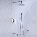 Brass Bathroom Shower Set Wall Mounted Chrome Shower Faucet