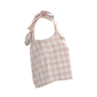Classic 100% Cotton Pink Plaid Women'S Tank Top Summer Sleeveless Casual Shirt Blouse For Ladies