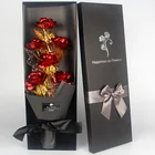 Rose Rose Rose Valentine's Day Christmas Birthday Present To Girl Rose Gold Foil Gold Flower Artificial Flowers