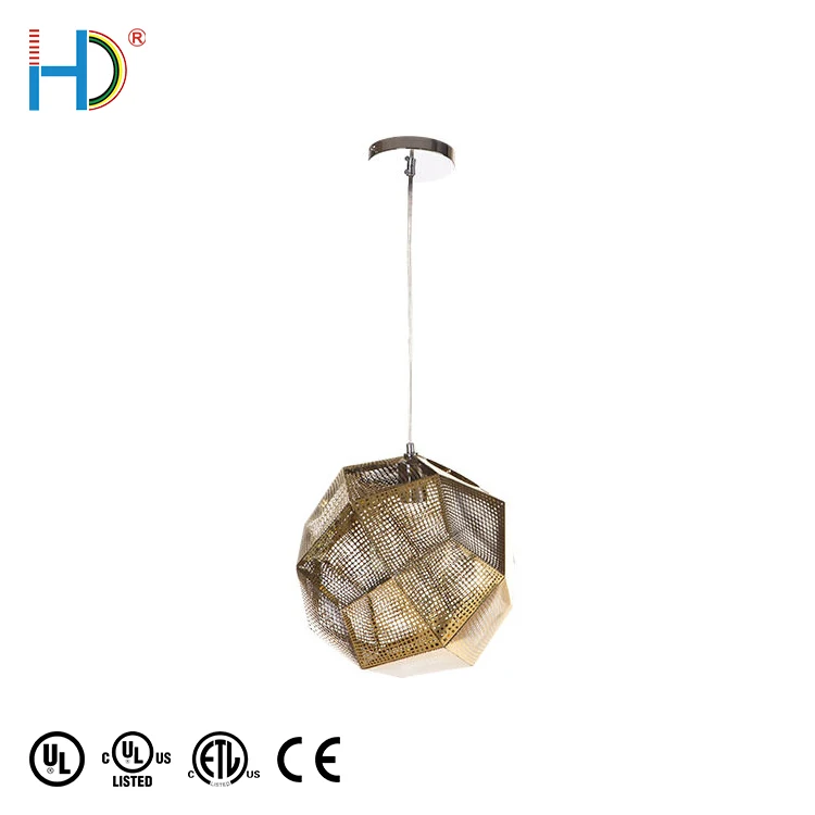 Professional Manufacturer Nordic Design Gold Loft Style Iron Vintage Antique Industrial Hanging Pendant Light for Living Room