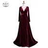 Fashion lady's burgundy long sleeved mother of the bride dresses