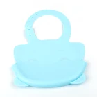 Plain Toddler High Quality Custom Logo Plain Bpa Free Toddler Infant Silicone Baby Bibs