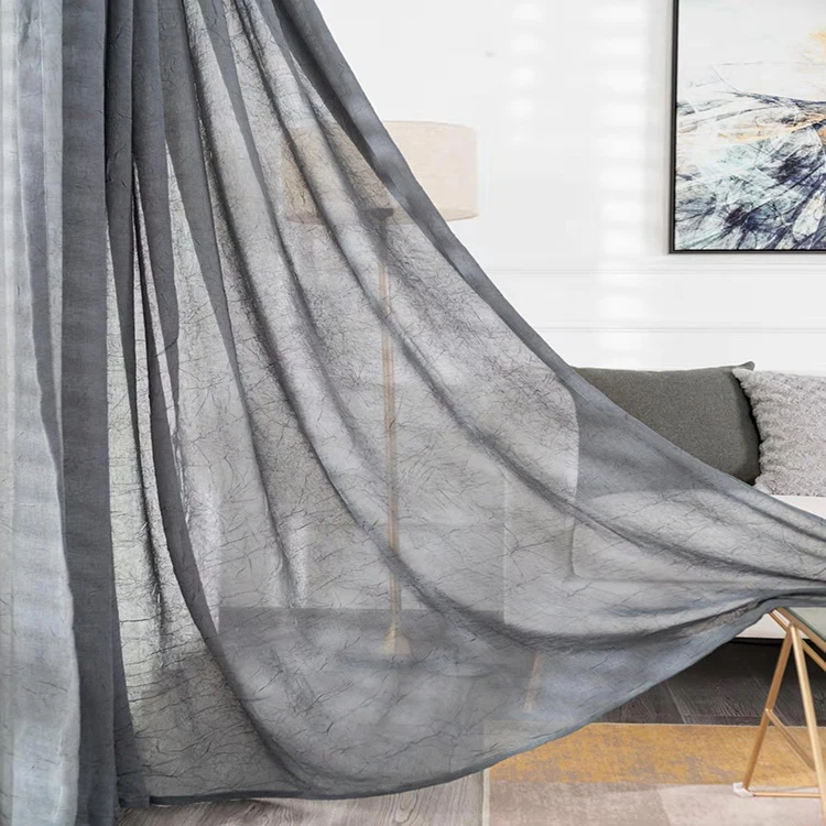 Wholesale 100% Polyester Sheer Gauze Curtain Fabric