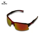 Red and Black Frame Gray Lens Polarized Riding Glasses Polarized Bicycle Sunglasses