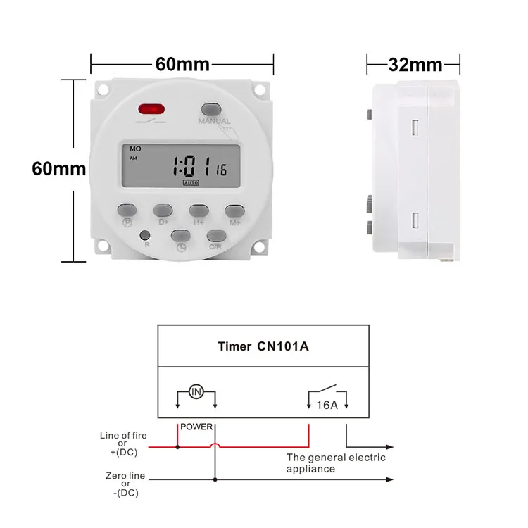 Time Switch Digital Weekly Programmable Power Time Switch Relay Timer