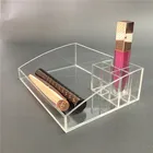 Acrylic Makeup Organizer Professional Customized Acrylic Cosmetics Storage Box Desktop Clear Plexiglass Makeup Organizer