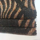 Fancy design gold metallic yarn nylon jacquard knit fabric with lurex