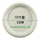 Fibre Plate Sugarcane Disposable Bagasse Tableware 100% Compostable Dinner Plate Dishes round oval square 9 inch