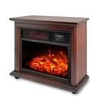 Portable 3d flame wooden Infrared Freestanding ELECTRIC HEATER fireplace