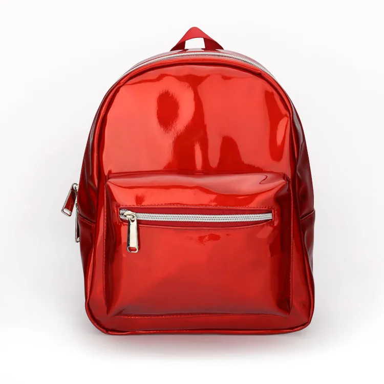 Custom logo holographic small kids pvc waterproof school backpack