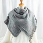2019 new design knitted cashmere custom scarf pashmina