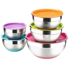 Stainless Steel Mixing Bowl Set With Airtight Lids