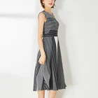 2020 New Arrivals Dresses Summer Female Bodycon Dress Sleeveless Striped Casual Sexy Dress Women