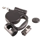 Outdoor Cheap PET Running Accessory Auto 3 In 1 Dog Led Retractable Leash With Flashlight