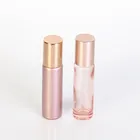 Vials Essential Rose Glass Bottle Portable Small Vials 5ml 10ml Rose Gold Glass Essential Oil Roll On Bottle