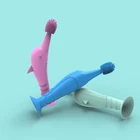 2019 Hot Amazon New baby silicone toothbrush Cartoon Cleaning Children Toothbrush for kid and baby