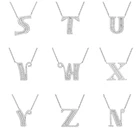 YMnecklace Xuping alphabet charms necklace jewelry, 925 silver diamond alphabet letter pendant necklace