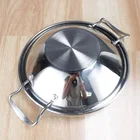 Pot Thicken Stainless Steel Dry Pot Flat Bottom Hot Pot Restaurant Special Stewed Pot