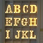 Illuminated 26 English Alphabet Vintage Marquee Sign LED Light Letters Marquee For Sale